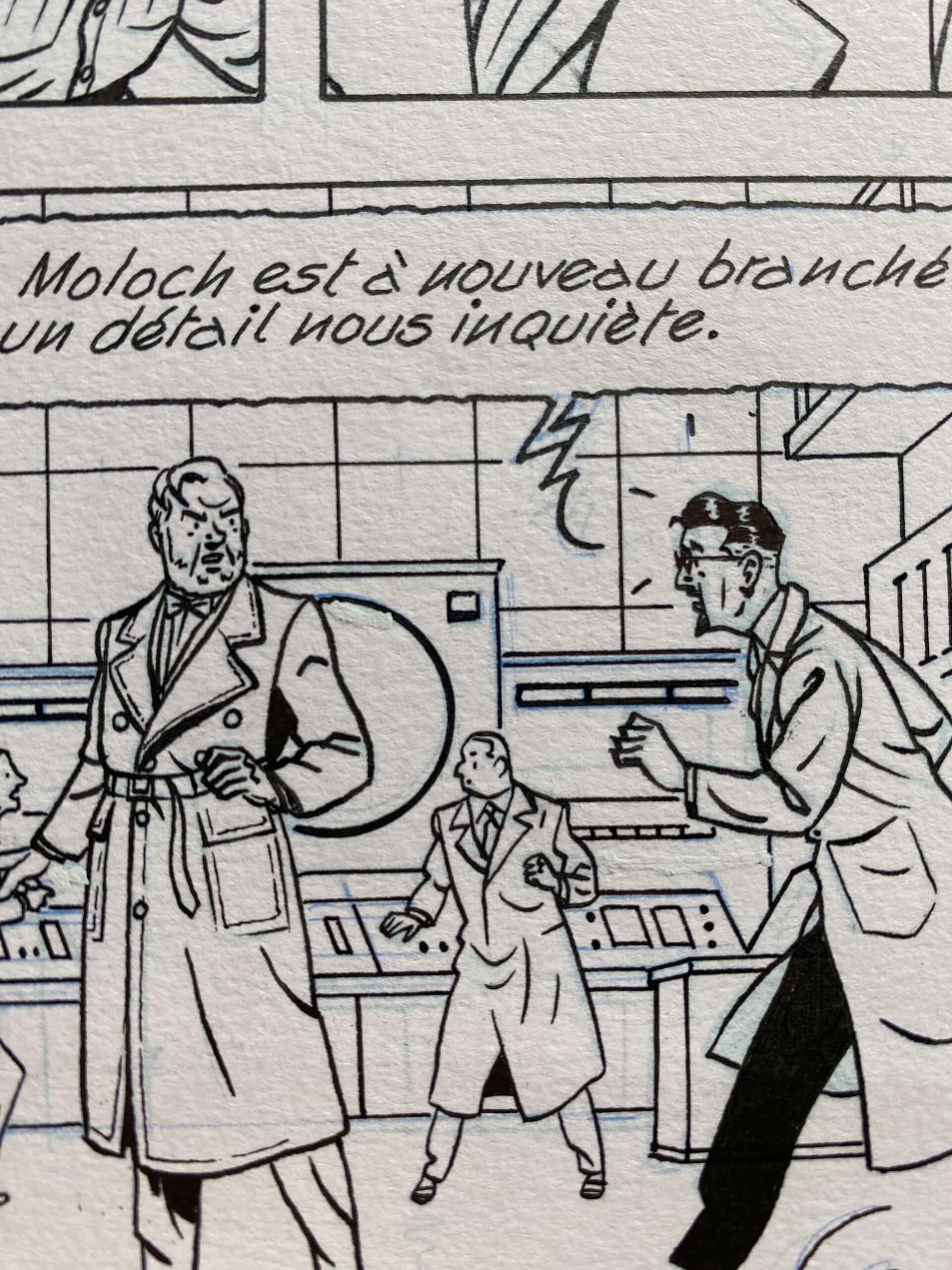 Dufaux, Cailleaux & Schreder - Blake & Mortimer - De roep van Moloch T27 (le cri du Moloch) - Originele inktplaat - Plaat 15 - Dargaud - (2020)