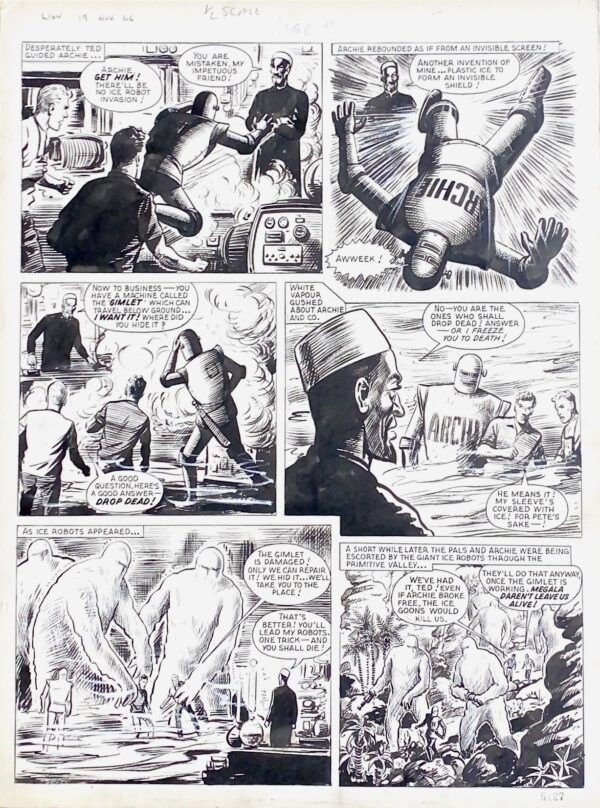 Ted Kearon, Robot Archie original page 1966