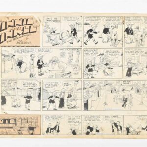 Branner, Martin (1888-1970). Winnie Winkle the Breadwinner Oost-Indische inkt op papier, 14 panelen op karton.