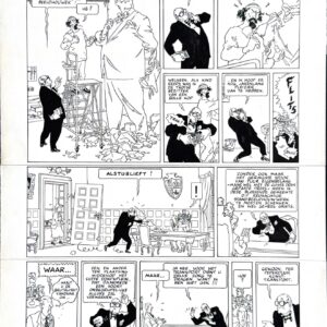 Theo van den Boogaard, Sjef van Oekel "de verbeelding aan de macht"  Theo van den Boogaard, Sjef van Oekel "de verbeelding aan de macht" originele pagina uit het album  "Sjef van Oekel zoekt het hogerop". Indische inkt, pagina's is ca 48x36.5cm originele tekeningen (original comic art)   